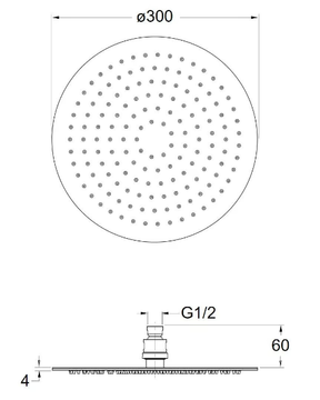 CRIPD001 - Overhead shower with anti-lime system by CRISTINA Rubinetterie - view 3